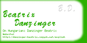 beatrix danzinger business card